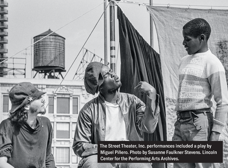 The Street Theater Inc. performances at the Lincoln Center Community/Street Theater Festival in 1972 included a play by Miguel Piñero. Photo by Susanne Faulkner Stevens &copy; Lincoln Center for the Performing Arts.